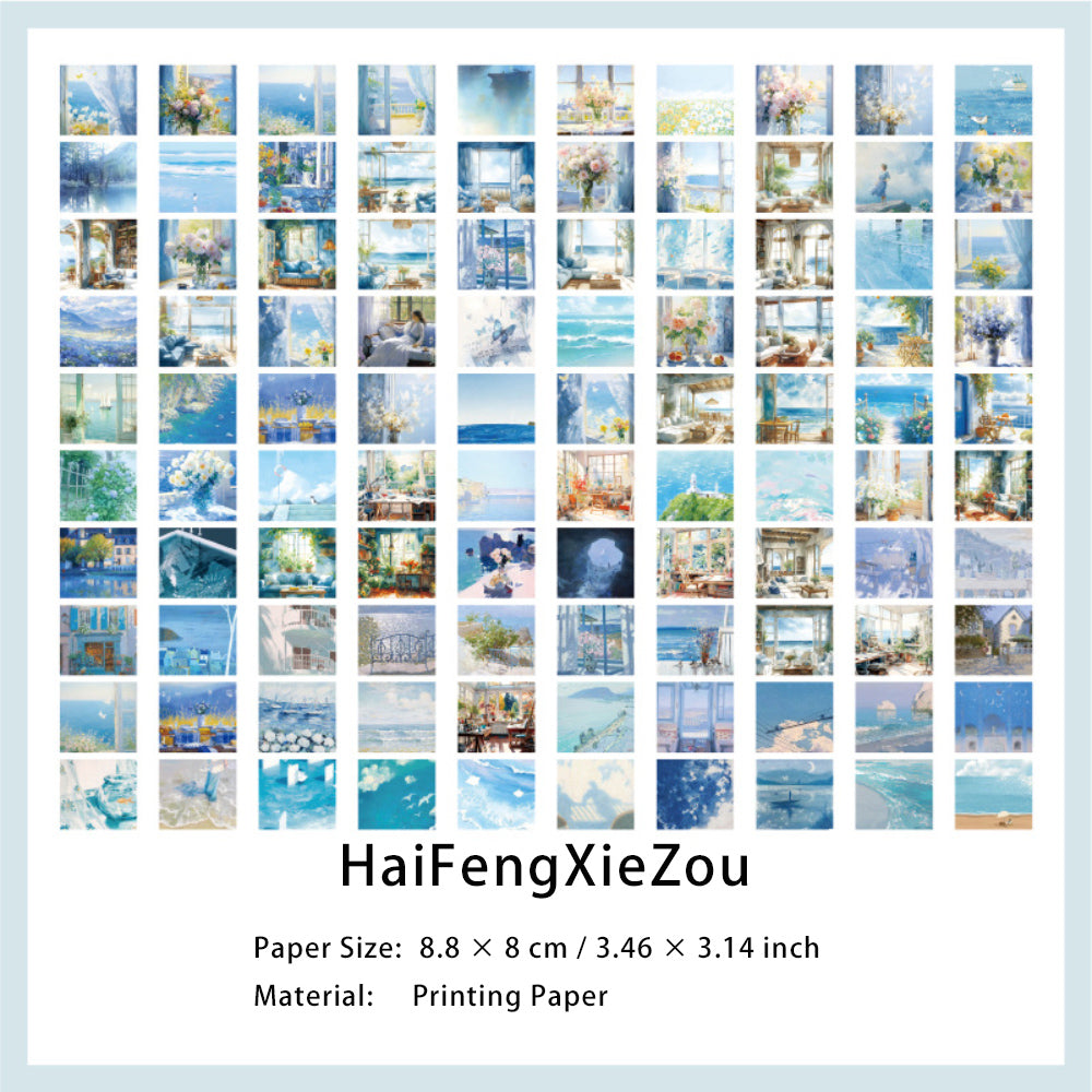 100 Sheets Natural Landscape Scrapbook Paper ZRRK