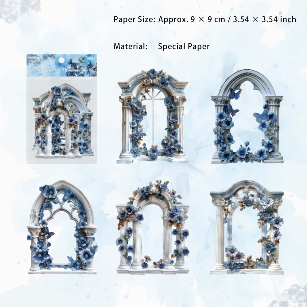 10 Pcs Vintage Door Windows Scrapbook Paper HJLM