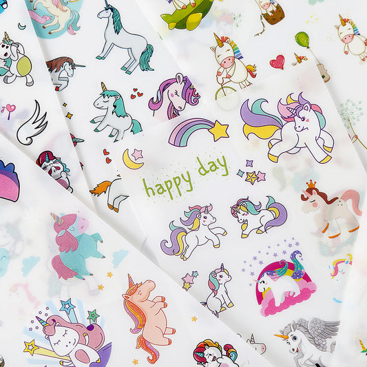 6 Sheets Unicorn Washi Stickers AGDJS