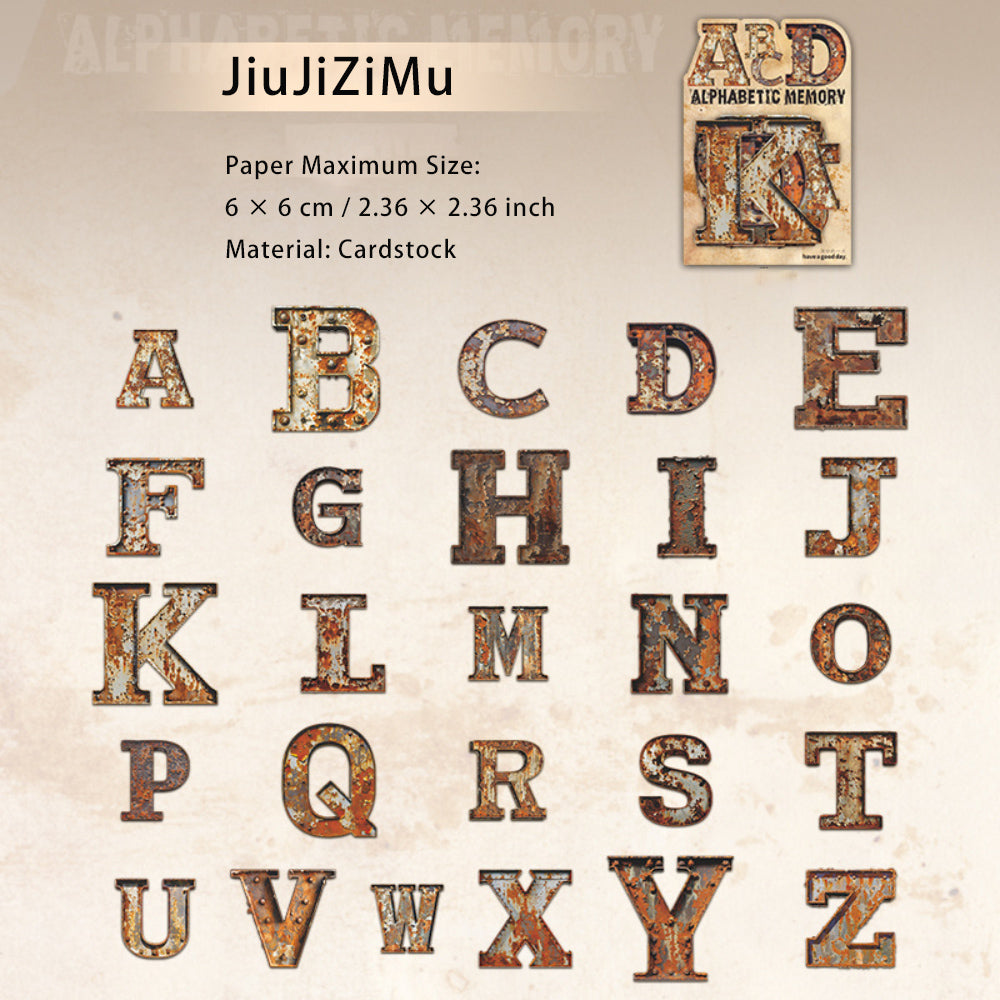 26 Pcs Alphabet Letter Cardstock Paper ZMJY