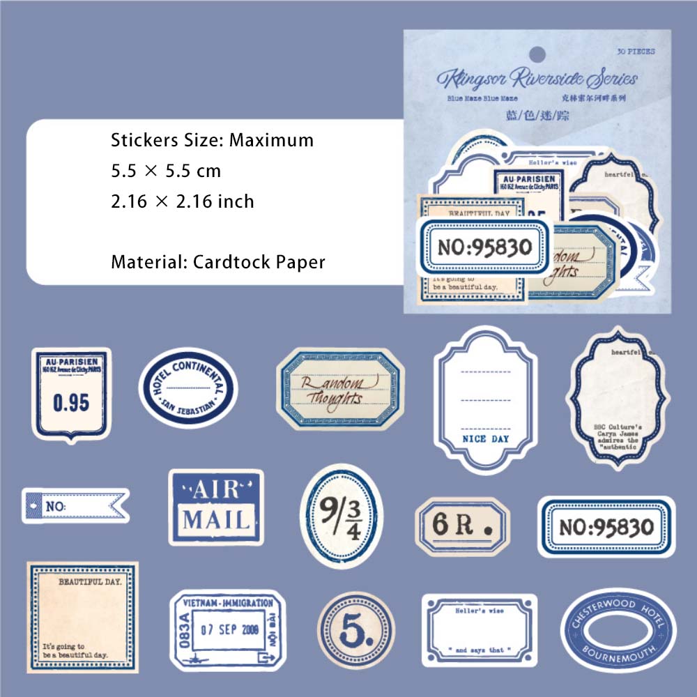 30 Pcs Label Cardstock Stickers KLSEHP