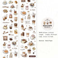 1 Roll Precut Food Drink Washi Stickers Tape MNQSH