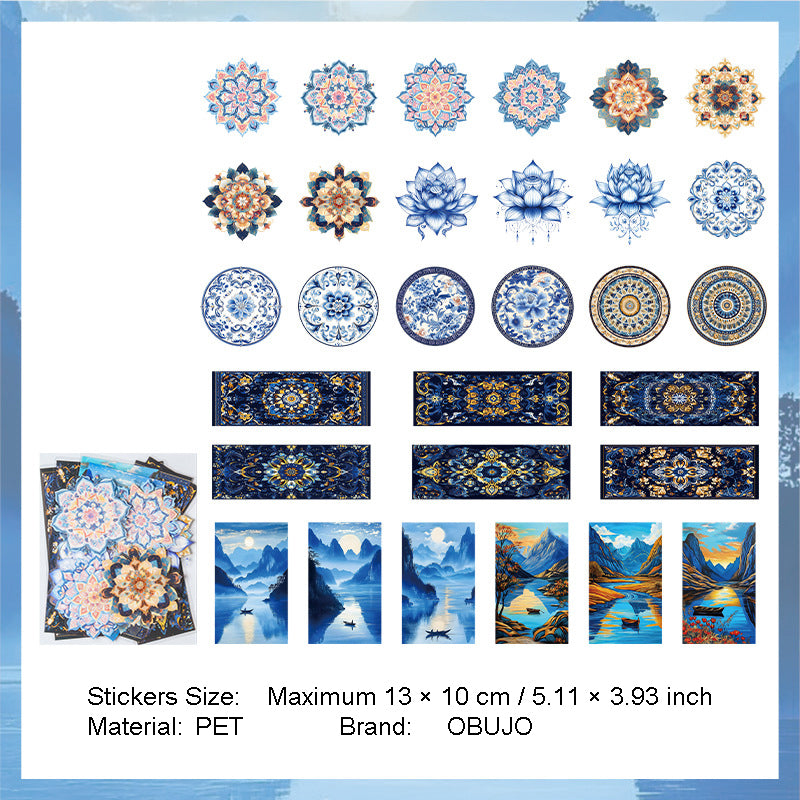 30 Pcs Mandala PET Stickers QHGB