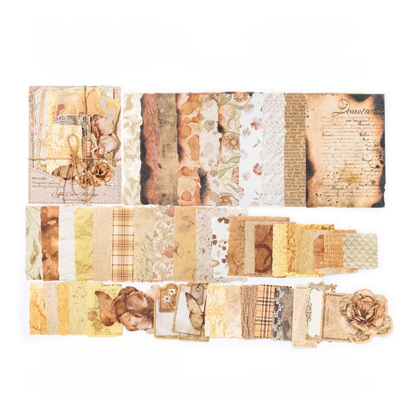 100 Pcs Vintage Floral Journal Paper VMP08