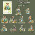20 Pcs Flower Girl PET Stickers HTLDSN