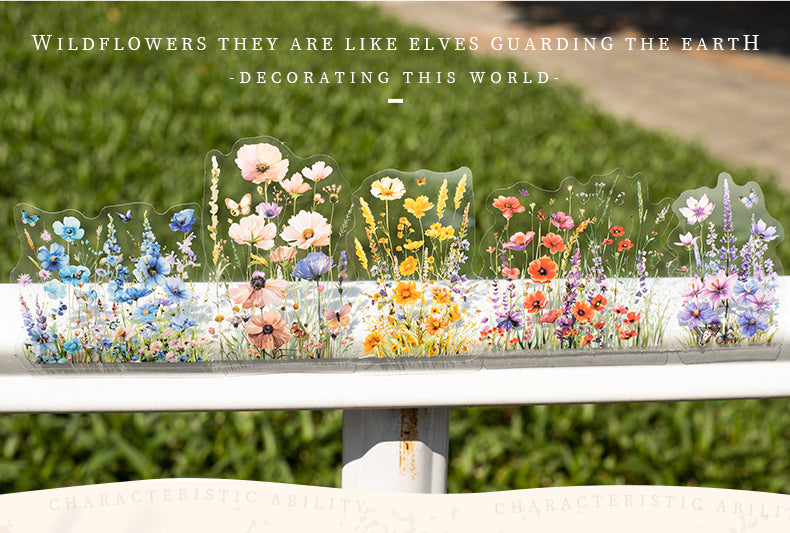 120 Pcs Impressionist Monet Garden Wildflower Stickers