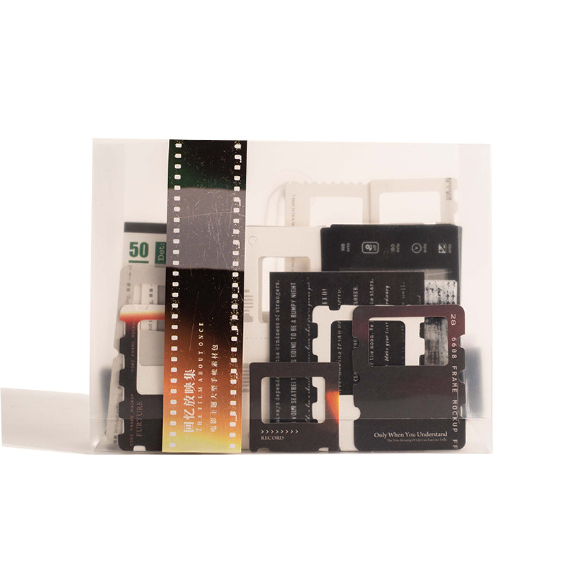 94 Pcs Vintage Film Negative Cinematic Scrapbooking Ephemera Pack