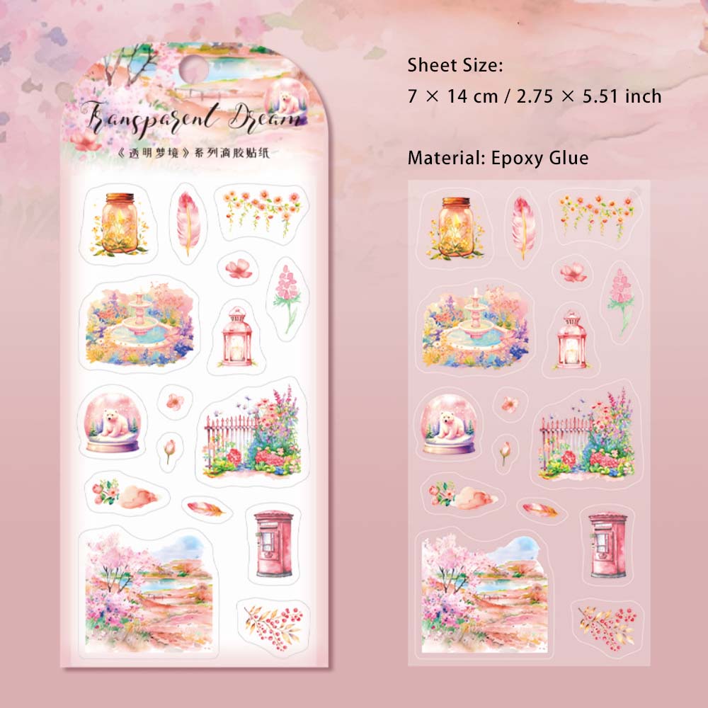 1 Sheet Creative Epoxy Stickers TMMJ