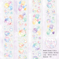 1 Roll Pre-cut Bubble PET Stickers Tape HCQP