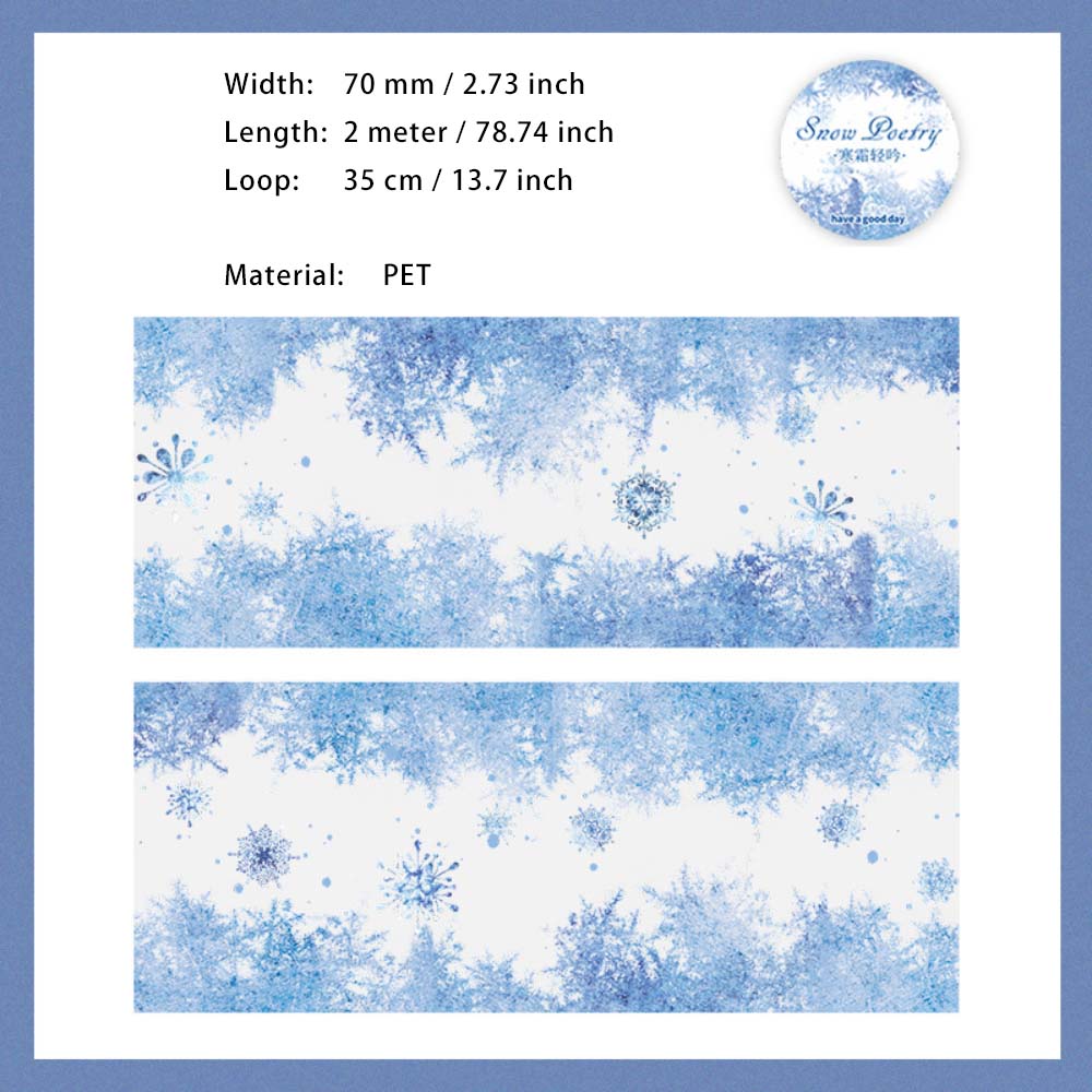 1 Roll Snowflake PET Tape NXCS