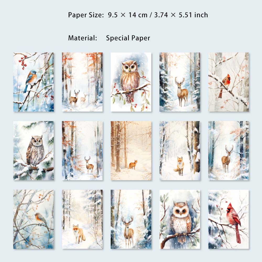 30 Sheets Winter Snow Landscape Scrapbook Paepr DRXS