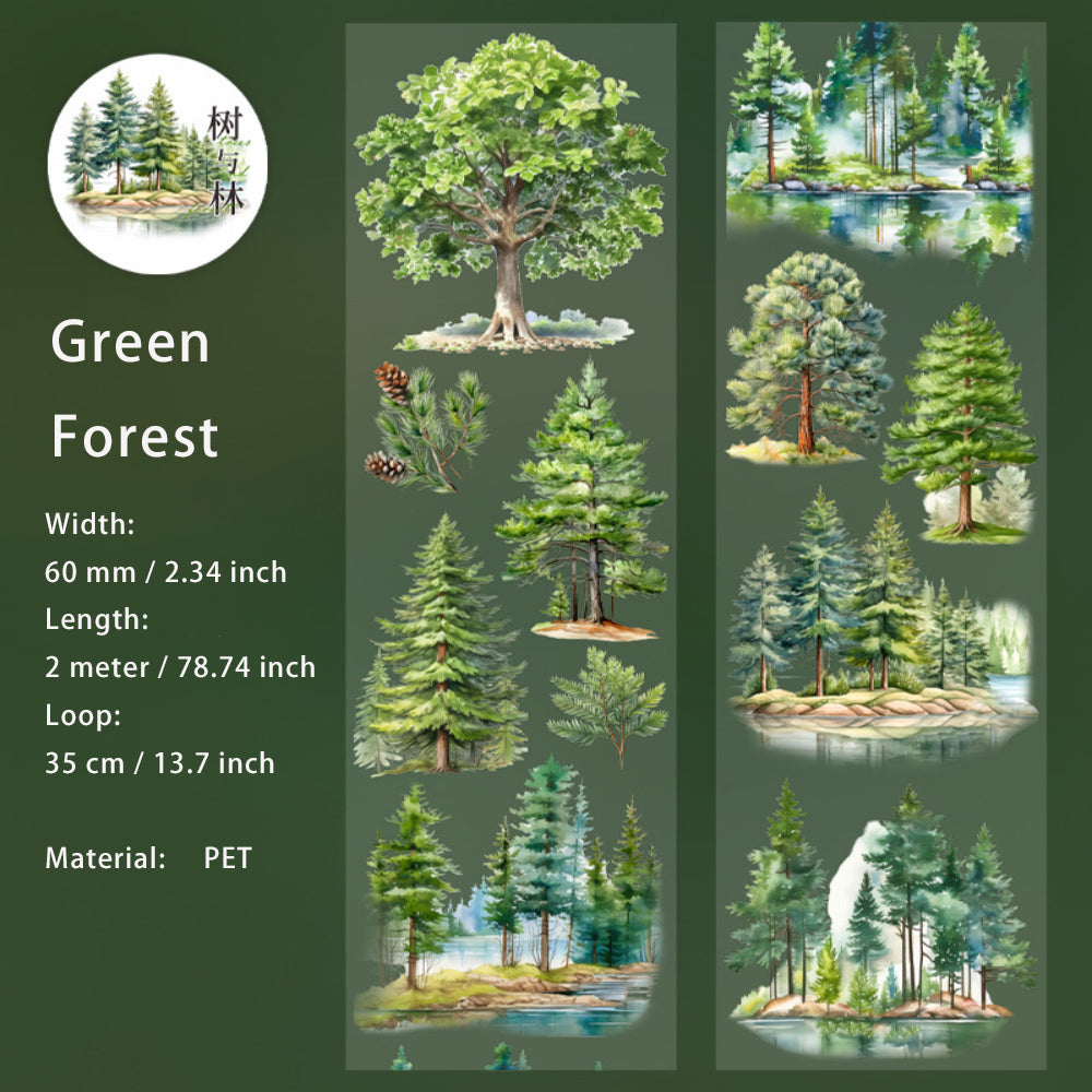 1 Roll Forest Tree PET Tape SYLX