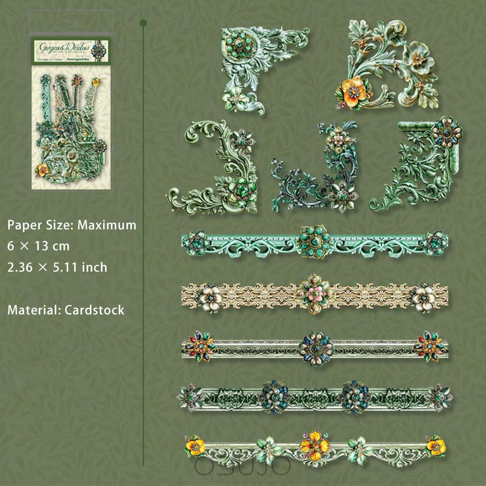 20 Pcs Vintage Corner and Edge Stickers LLQC