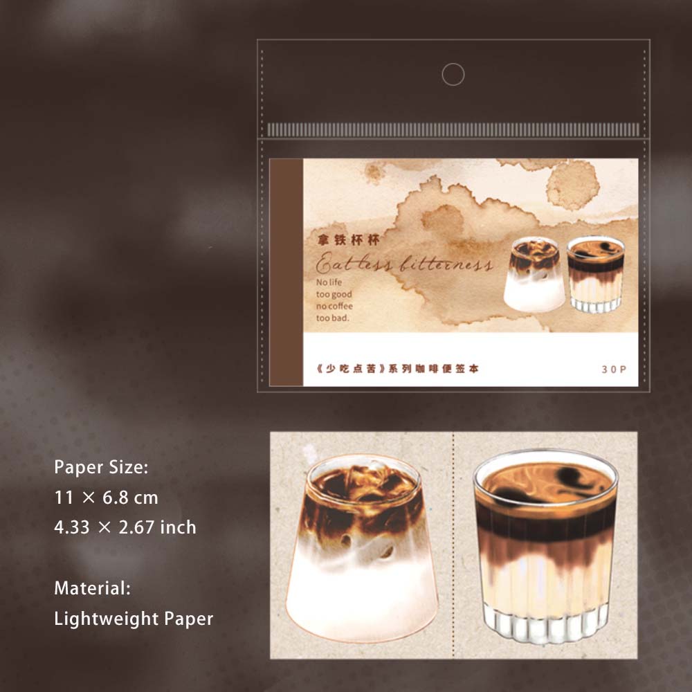 30 Sheets Coffee Theme Notepad Paper SCDK