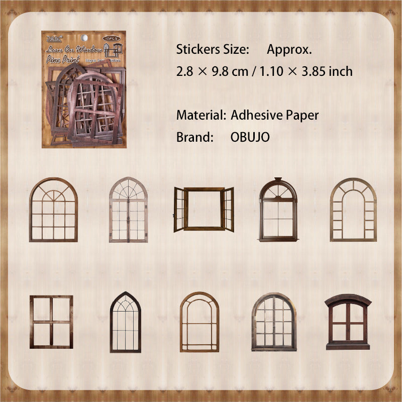10 Pcs Cutout Windows Stickers YYDC