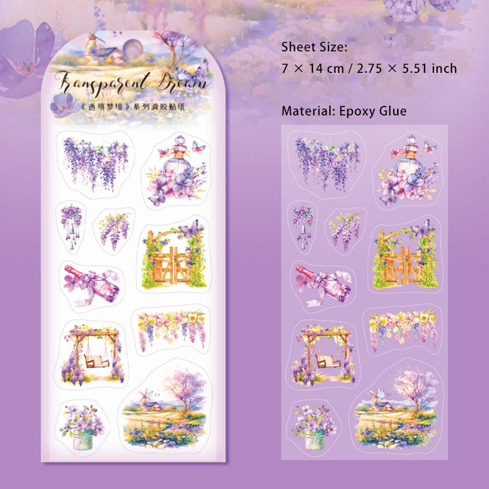 1 Sheet Creative Epoxy Stickers TMMJ