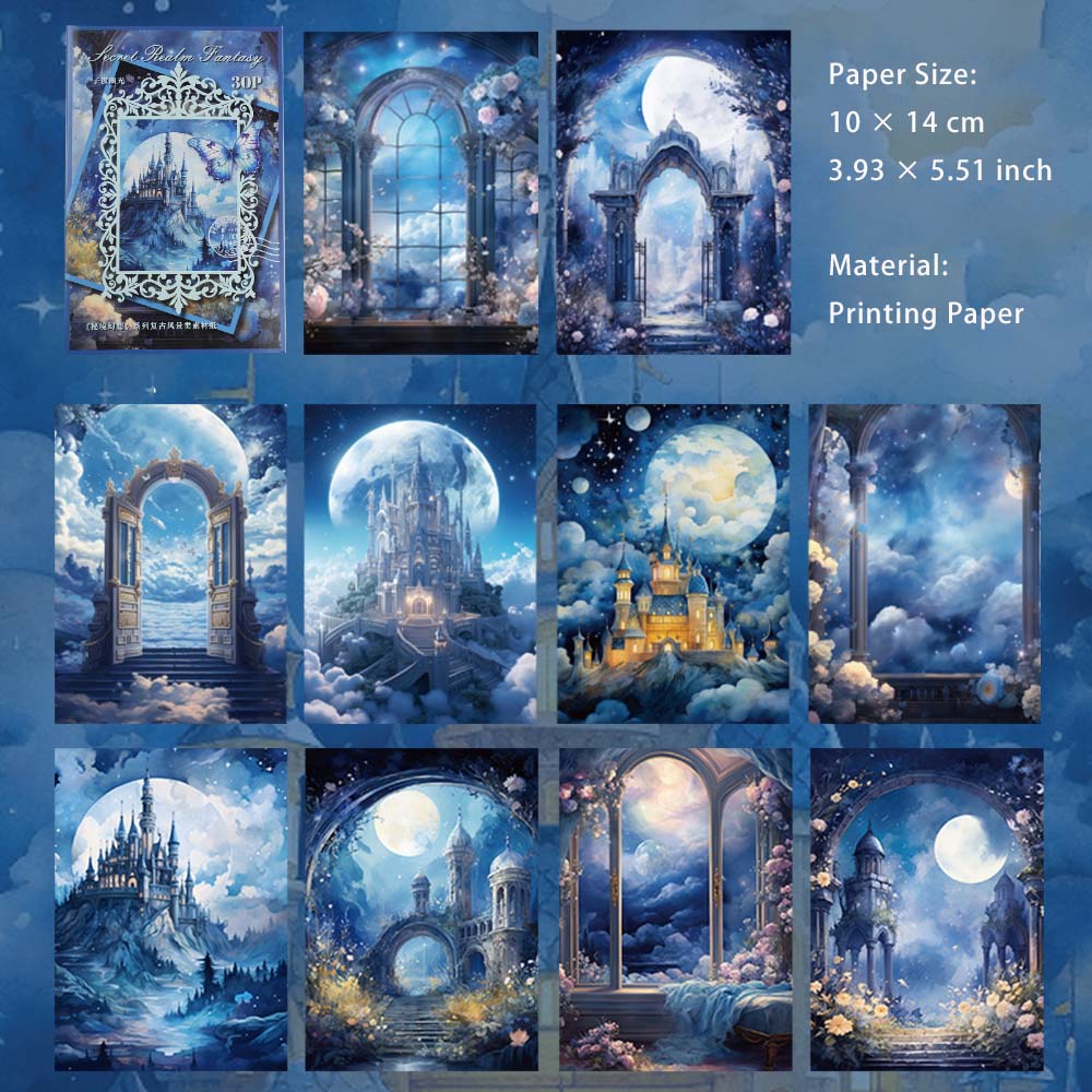 30 Sheets Vintage Scrfapbook Paper MJHX