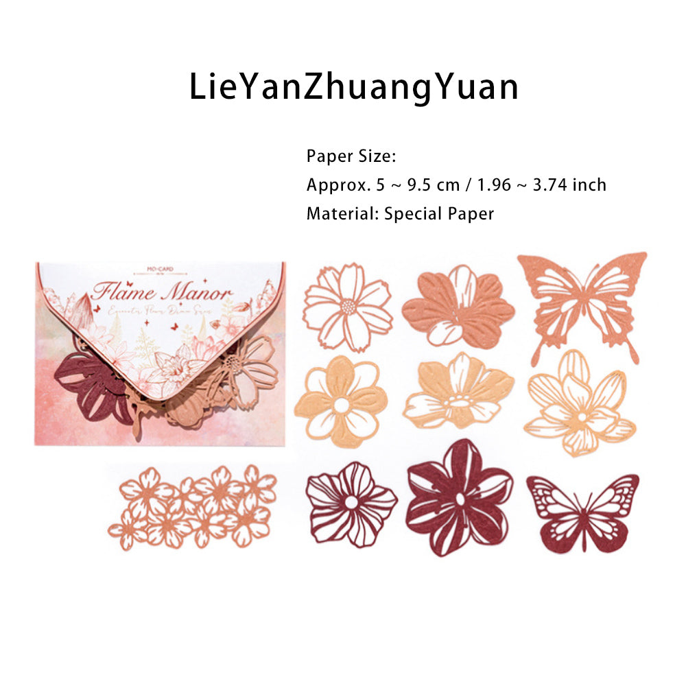 10 Pcs Cutout Flower and Butterfly Scrapbook Paper XHHM