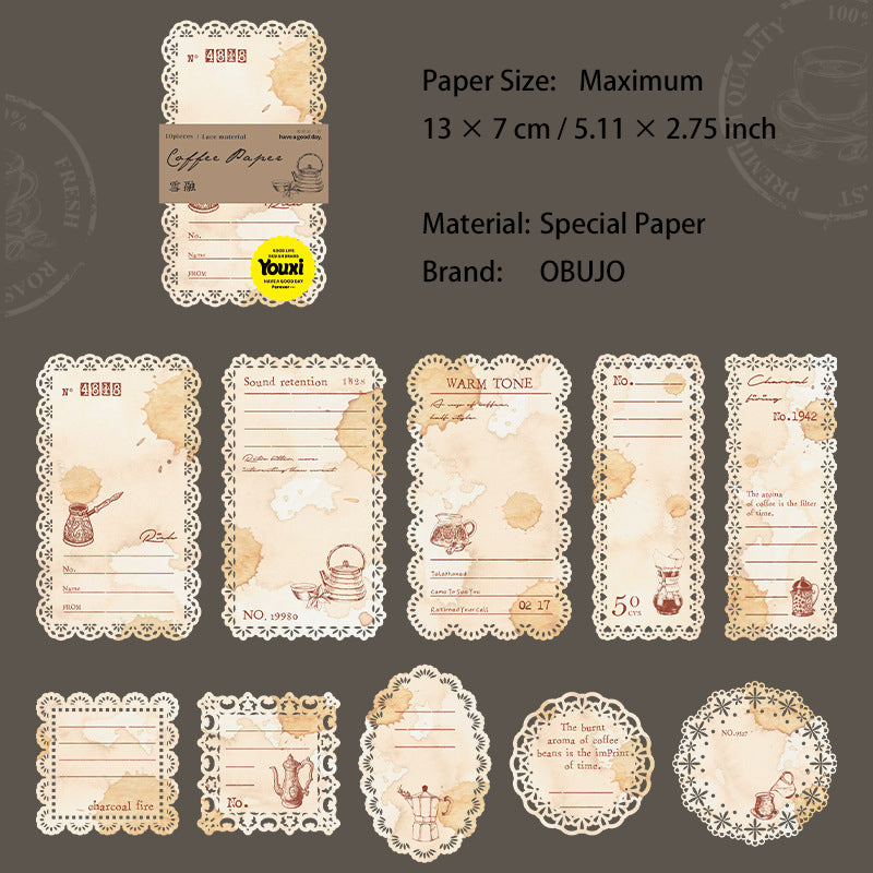 10 Pcs Lace Edged Scrapbook Paper ZKXJY