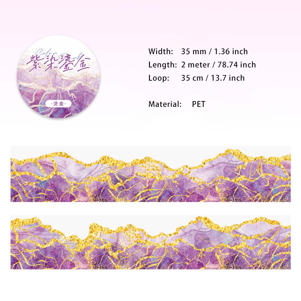 1 Roll Glitter Wave PET Tape SCLY