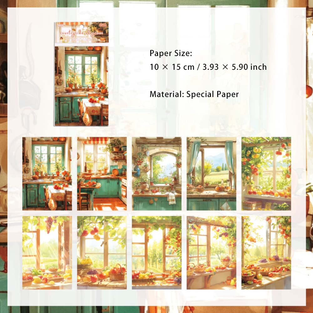 30 Sheets Fantasy Windows Door Scrapbook Paper CXYX