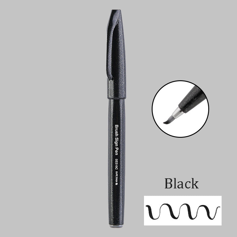 Pentel Touch Sign Pen Brush (SES15C) - BLACK