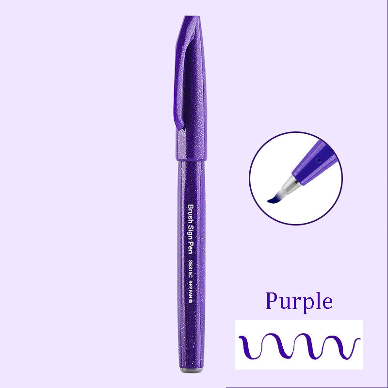 Pentel Touch Sign Pen Brush (SES15C) - Purple