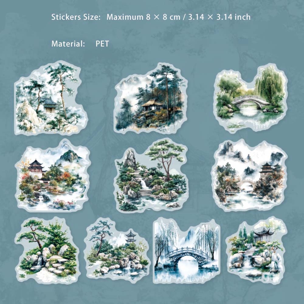 Paperbloom 20 Pcs Seasonal Landscape PET Stickers TYSS