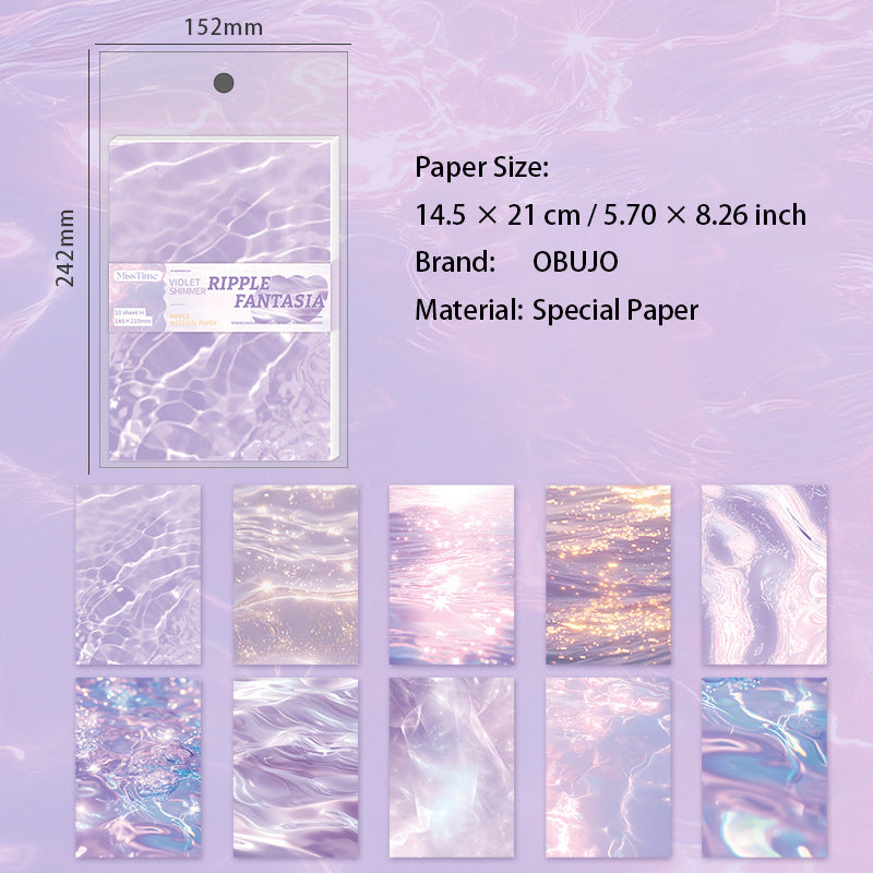 10 Sheets Water Texture Journal Paper LJWY
