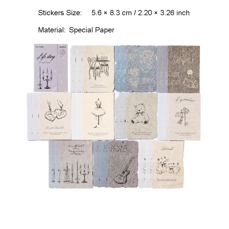 30 Pcs Creative Vintage Stickers SHYJ