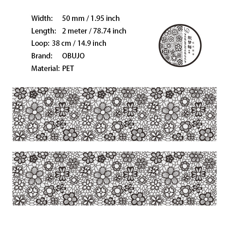 1 Roll Holographic Lace Start Web PET Tape YLXL