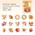 15 Pcs Leaf PET Stickers YZFX