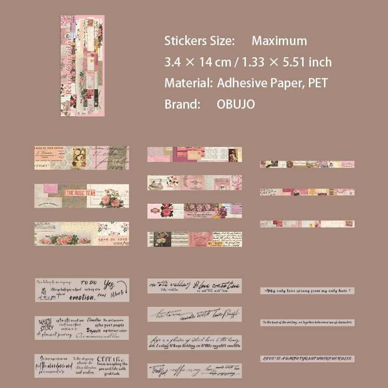 20 Pcs Vintage Junk Journal Stickers FGCL