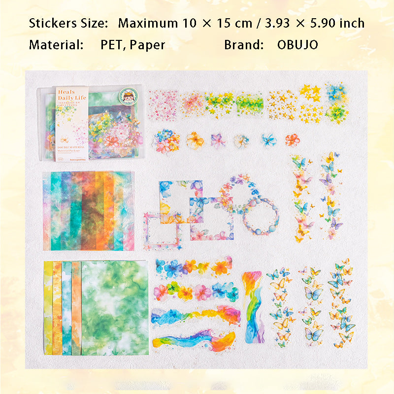 80 Pcs Watercolor Theme Journal Supplies Kit SCZYRC