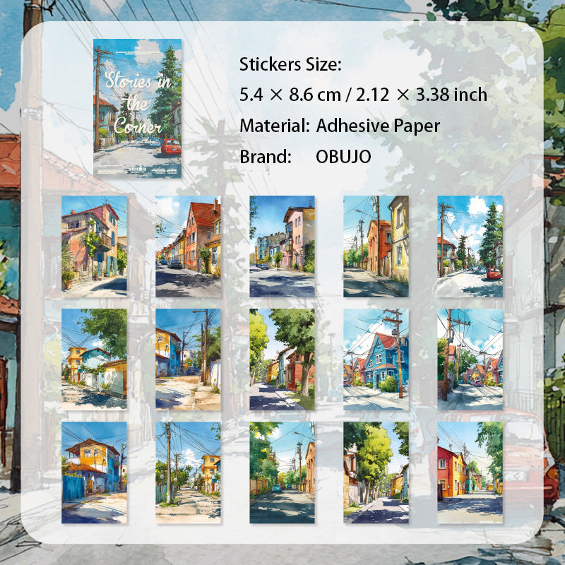 30 Sheets Street Landscape Journal Stickers JLLGS