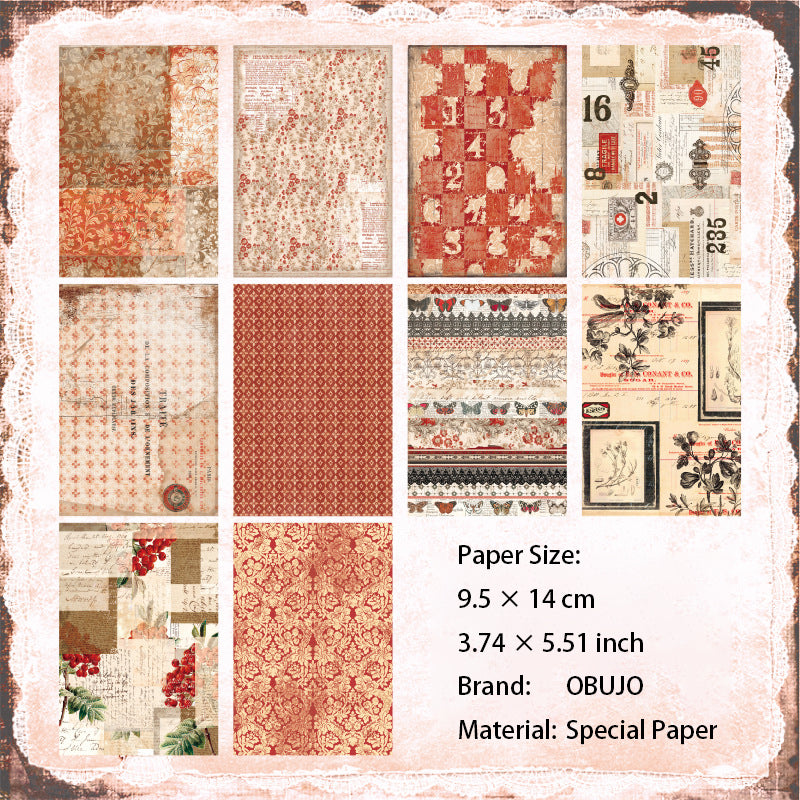 30 Sheets Vintage Junk Journal Paper MJGQ