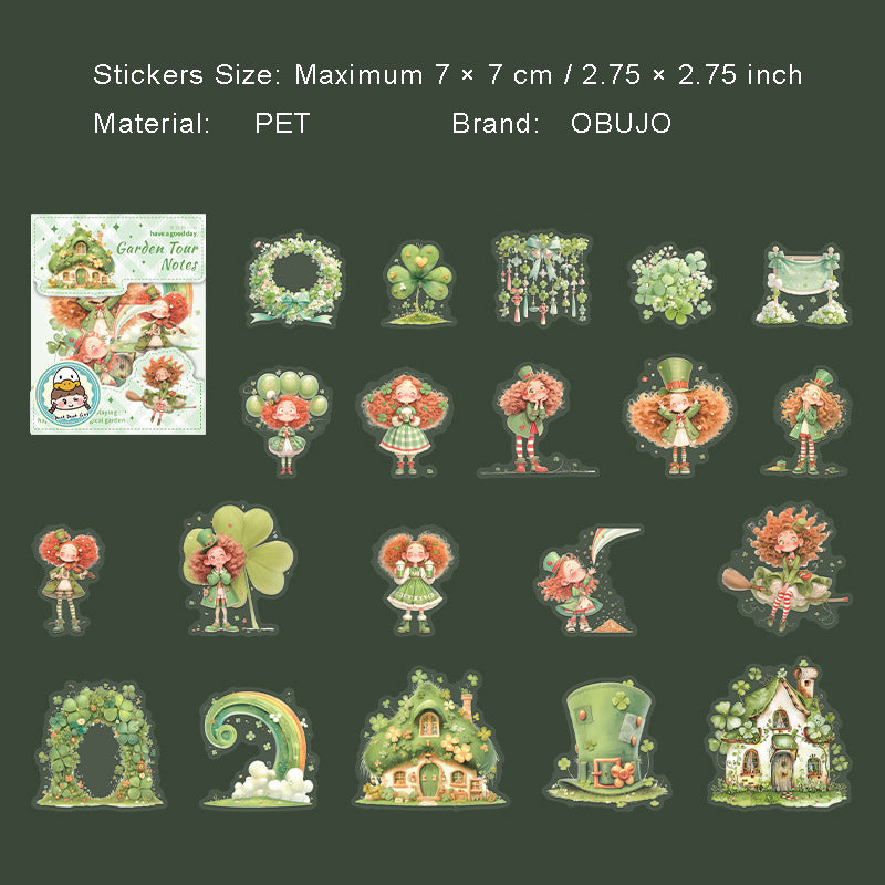 20 Pcs Fairy Childhood PET Stickers HYYWJ