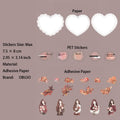 43 Pcs Flower Girl Journal Stickers and Paper Kit FHDX