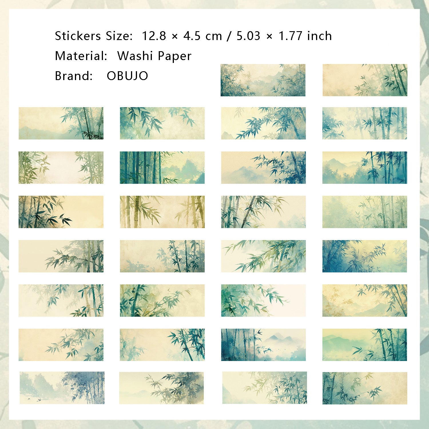 30 Sheets Sunset Landscape Washi Stickers ZRYXJ