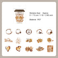 30 Pcs Coffee Theme PET Stickers YBKFSJ