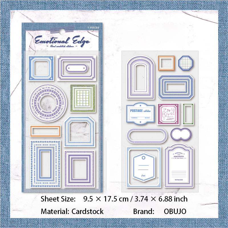 2 Sheets Vintage Journal Stickers QXBY