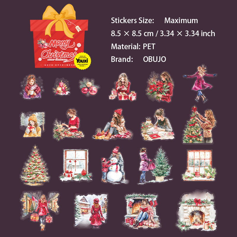 20 Pcs Christmas PET Stickers YQGSD