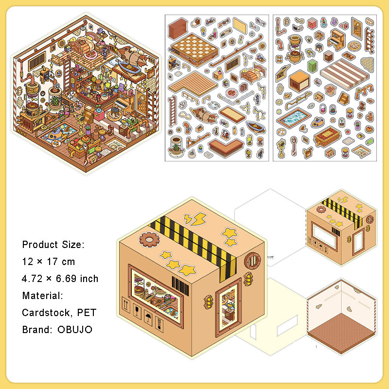 3D Shop Scene Diy Stickers Kit JRYYZ