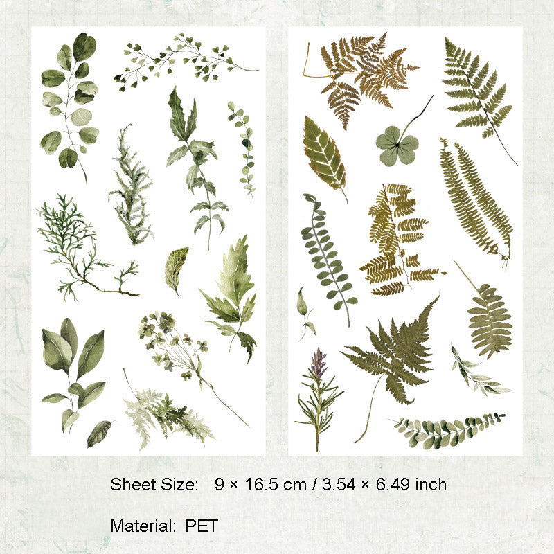 2 Sheets Pressed Flower Transfer Stickers HDLM