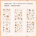6 Sheets Botanical Plant Flower Stickers CHGY