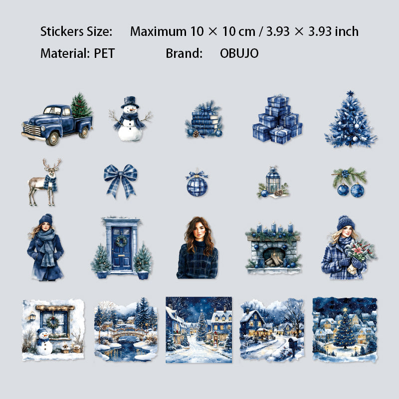 40 Pcs Christmas Themed PET Stickers SHKL