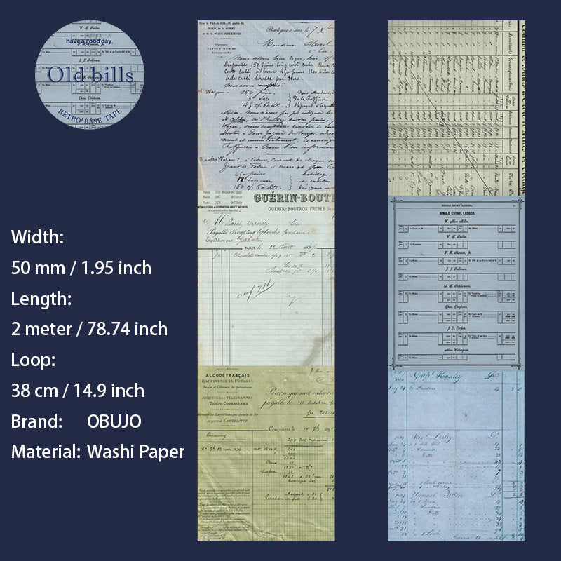 1 Roll Old Tickets Washi Tape JRPJ