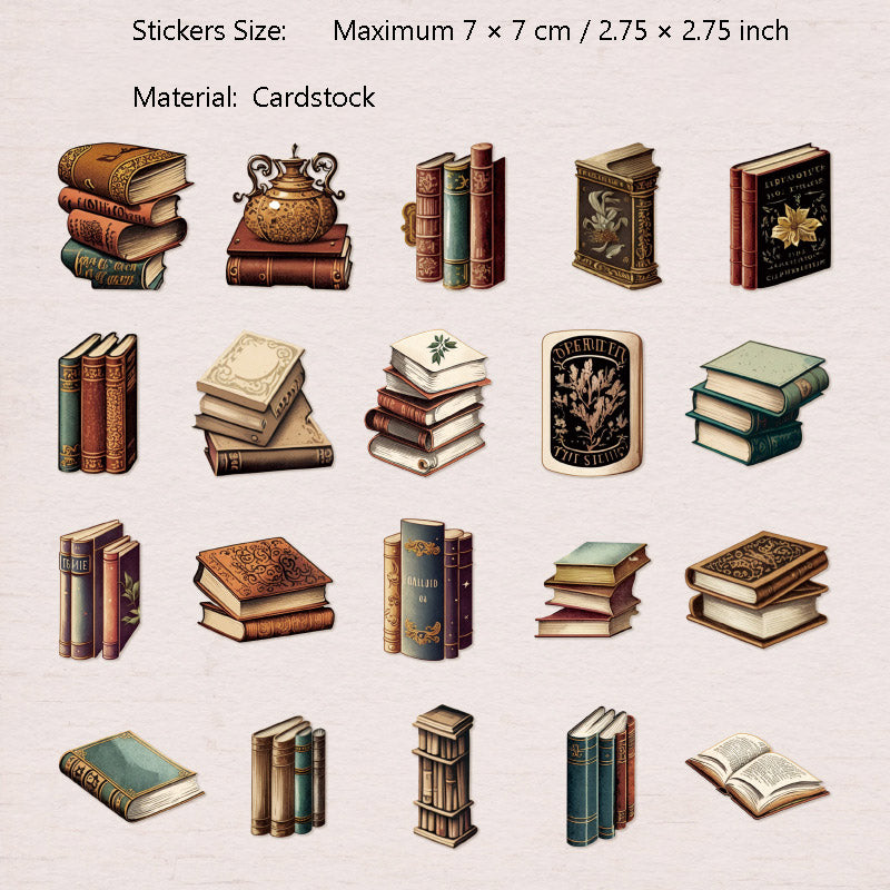20 Pcs Vintage Cardstock Stickers GDSC