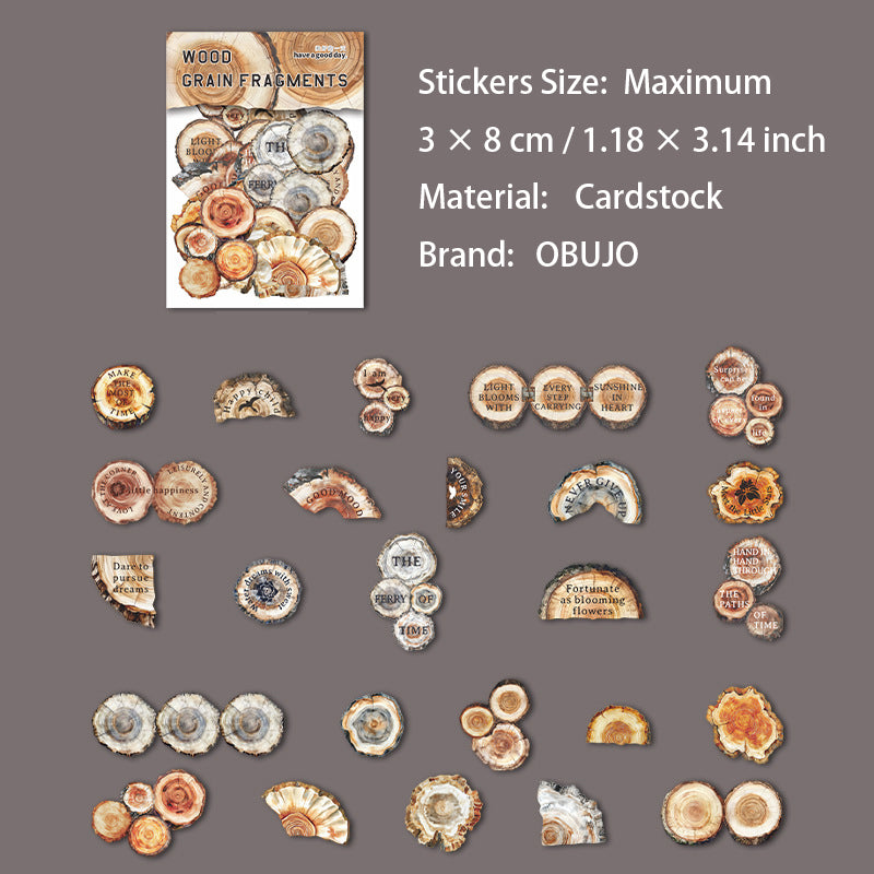 25 Pcs Woolen Words Embossed Stickers MWSY