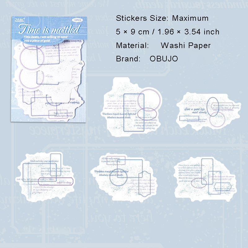 10 Pcs Vintage Collage Washi Stickers SGZY